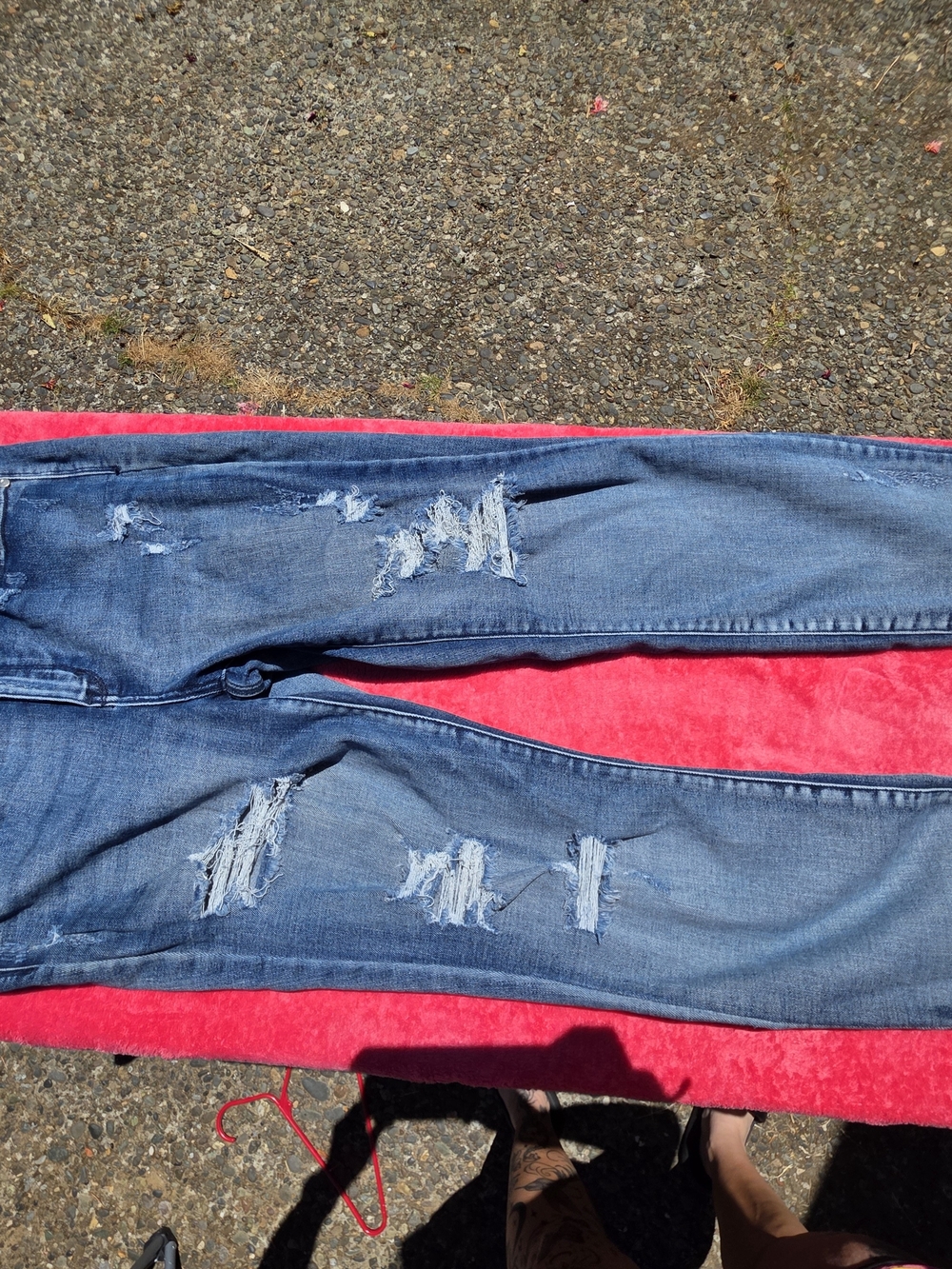 Judy Blue Medium Wash Ripped Skinny Jeans